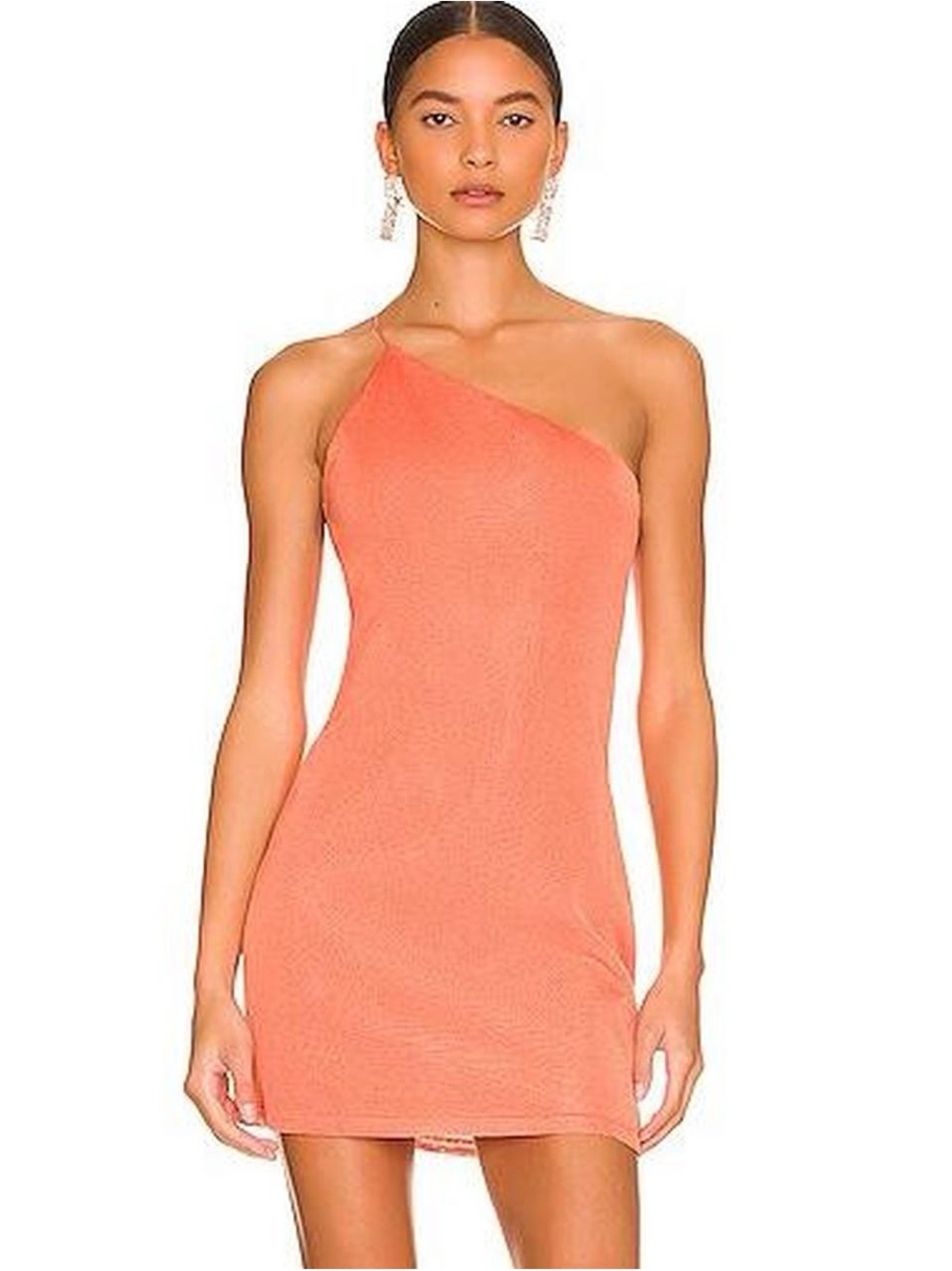 Gauge81 Coral Beja One Shoulder Knit Mini Dress